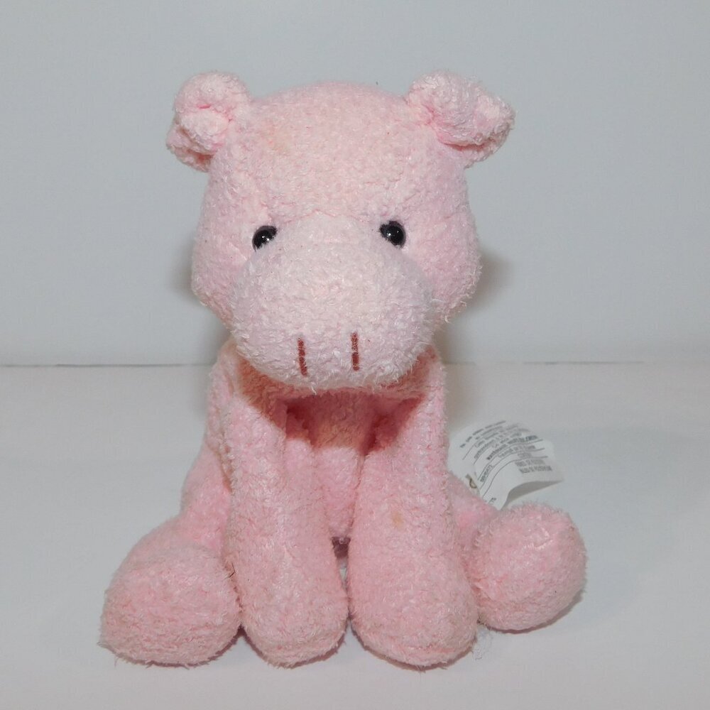 Russ Berrie Luv Pets Pink Perky Pig Plush Stuffed Bean Bag 5" Chamois Feel 21103